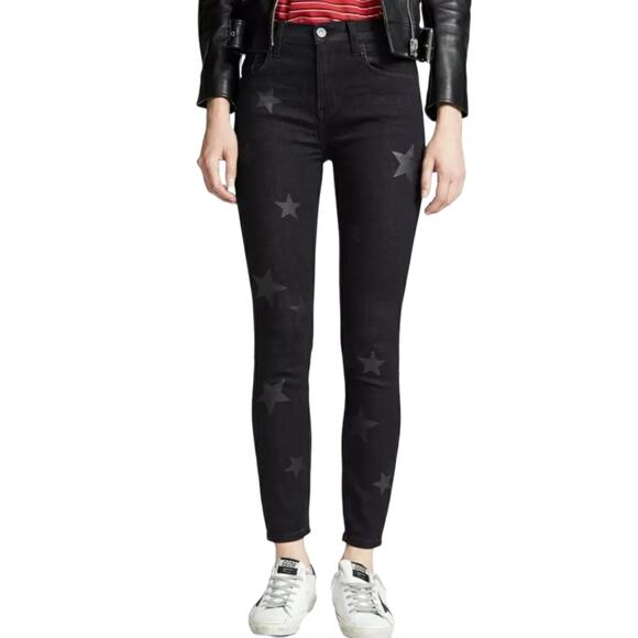 Current/Elliott Womens The High Waist Stiletto Jeans 24 Vineland Stars Gothcore - Picture 2 of 10